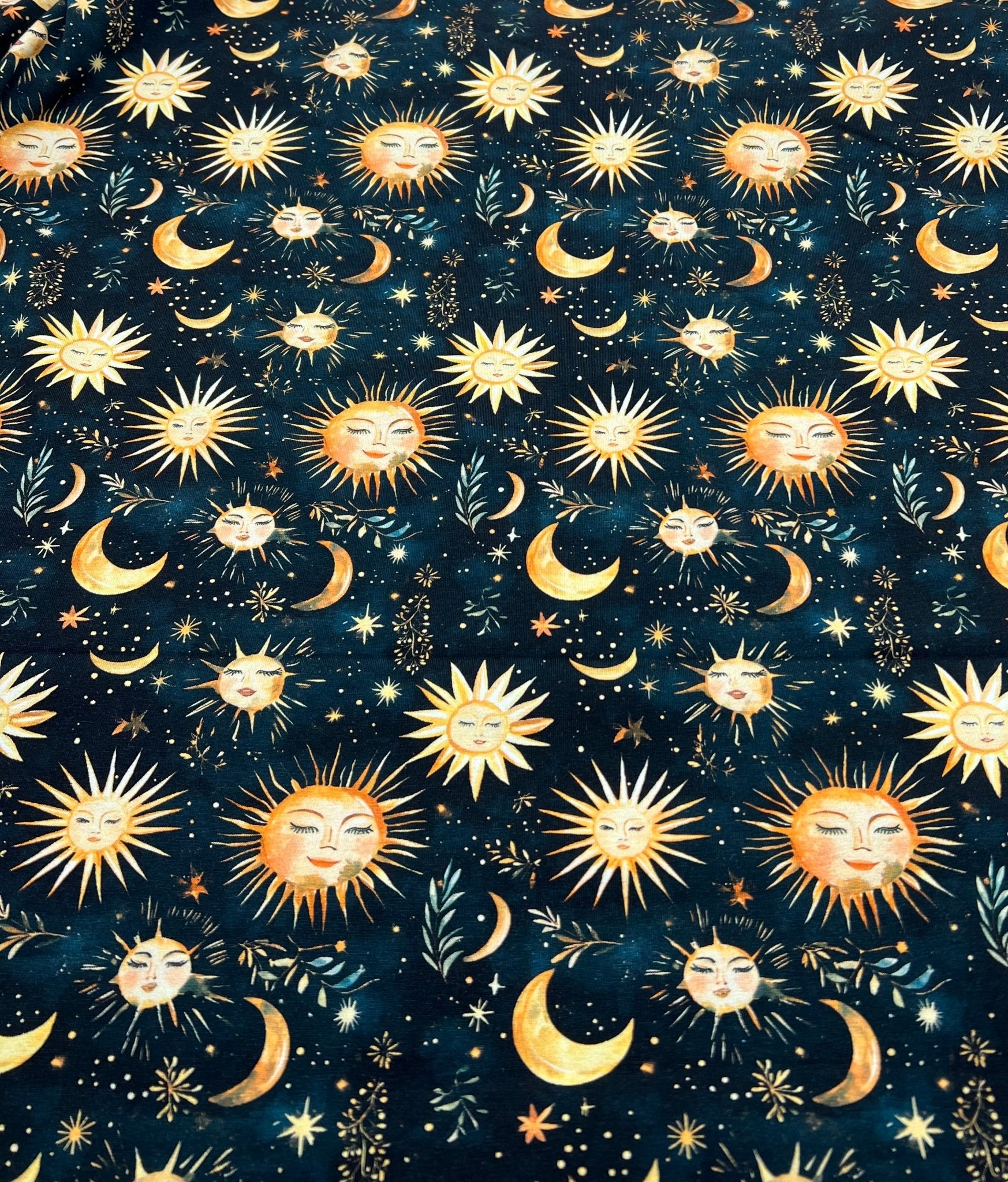 Celestial Print Cotton Stretch Jersey 200 GSM 95/5 Lycra 4 Way Stretch - T9 Fabrics
