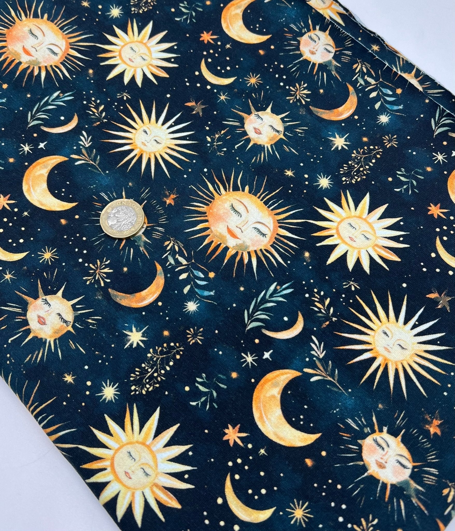 Celestial Print Cotton Stretch Jersey 200 GSM 95/5 Lycra 4 Way Stretch - T9 Fabrics