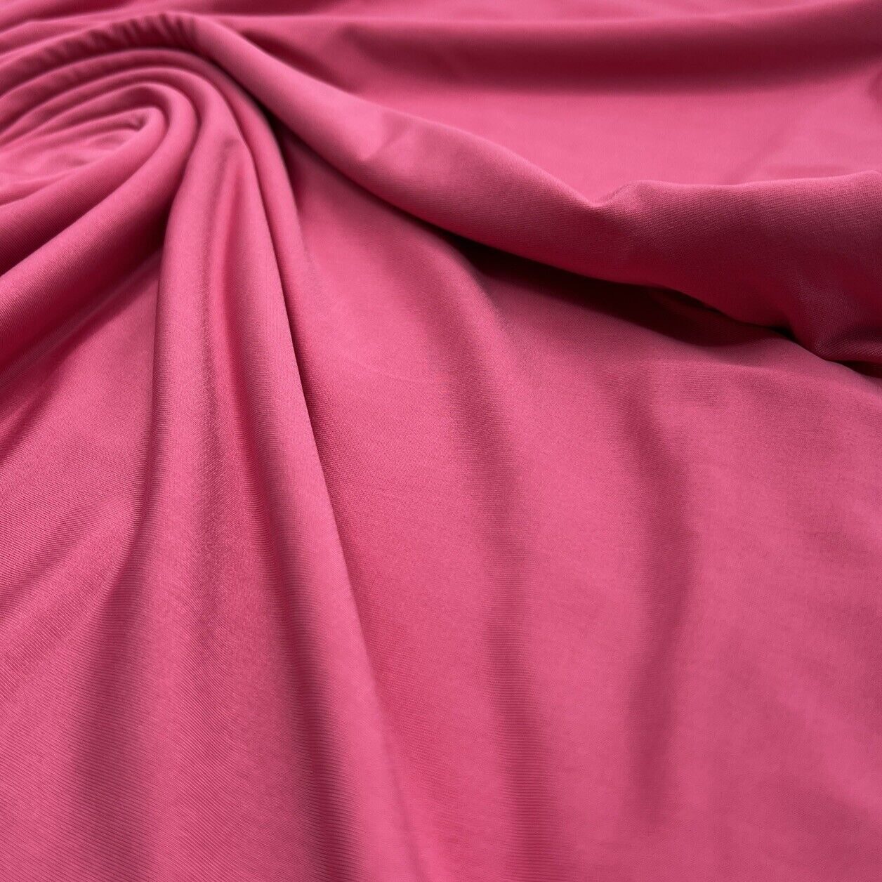 Cerise Bright Pink Plain Soft Touch Stretch Fabric - T9 Fabrics