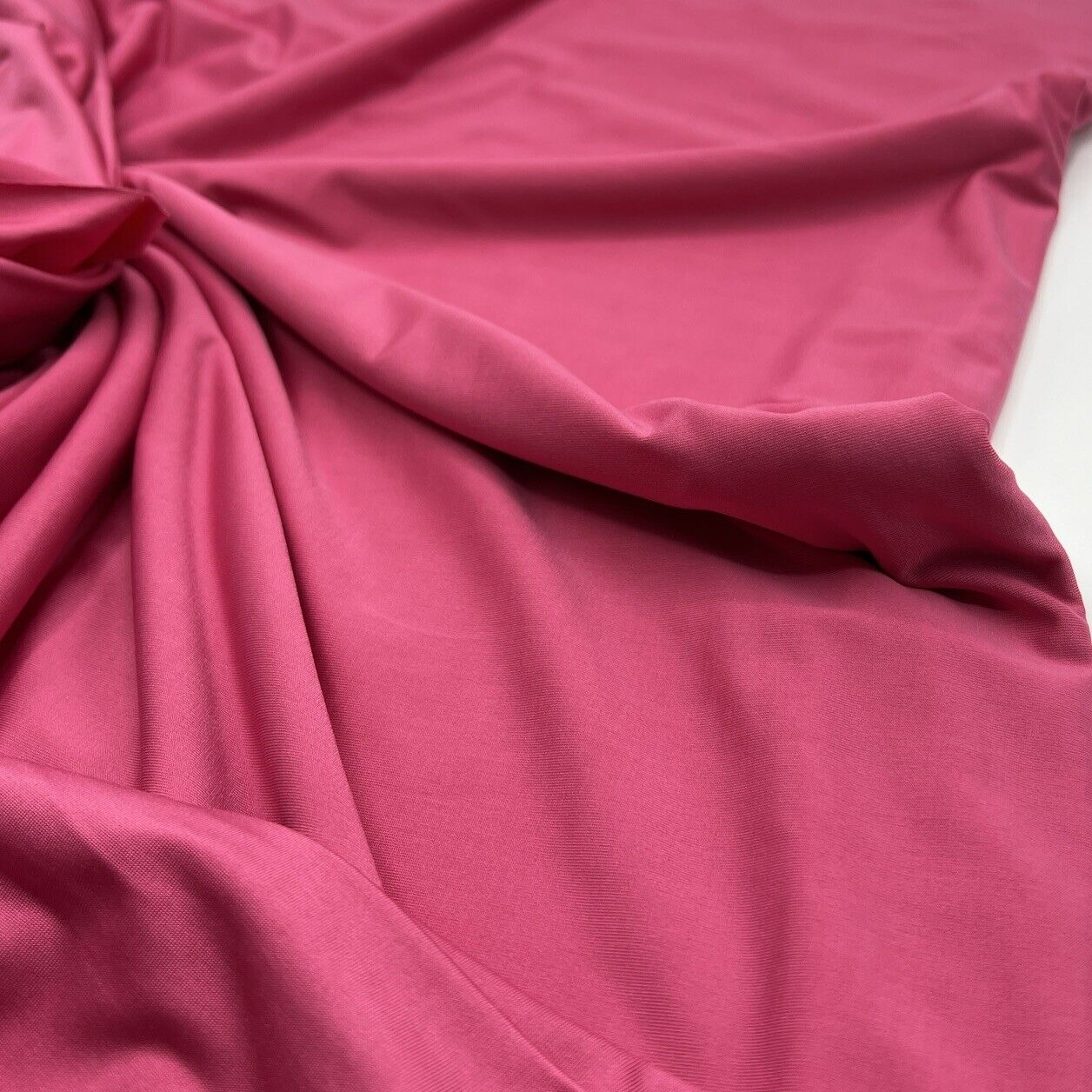 Cerise Bright Pink Plain Soft Touch Stretch Fabric - T9 Fabrics