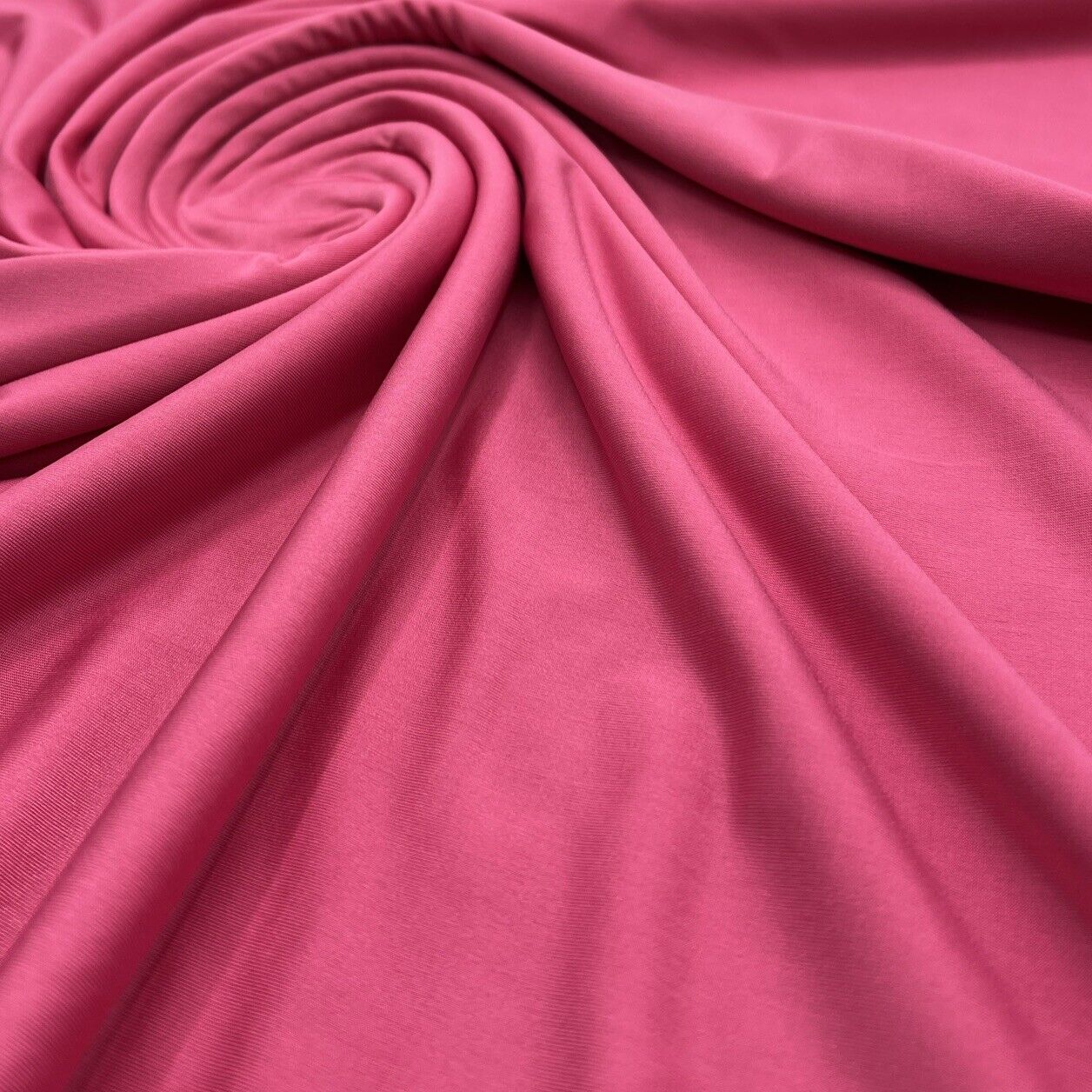 Cerise Bright Pink Plain Soft Touch Stretch Fabric - T9 Fabrics