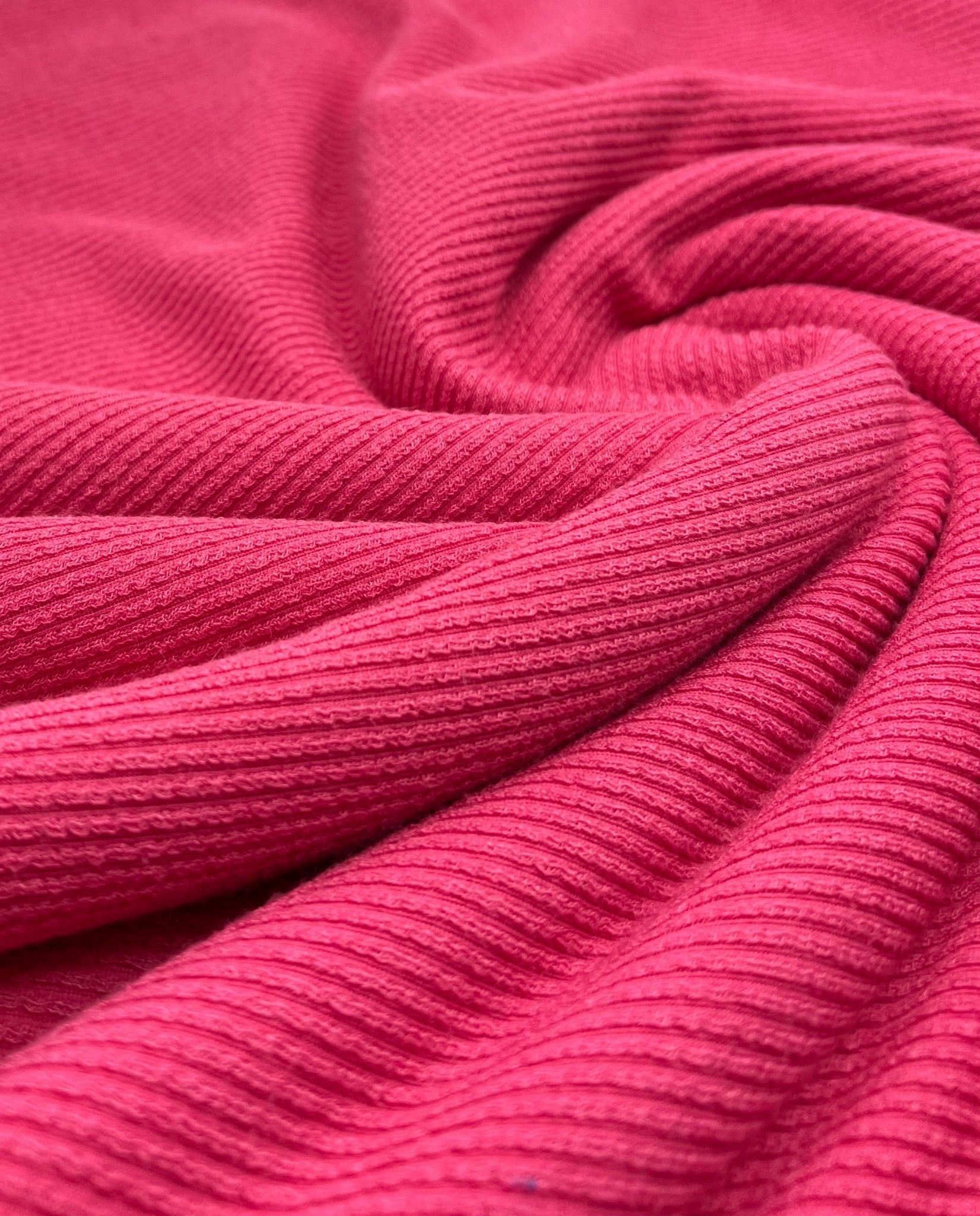 Cerise Hot Pink Crinkle Rib Stretch Fabric - T9 Fabrics