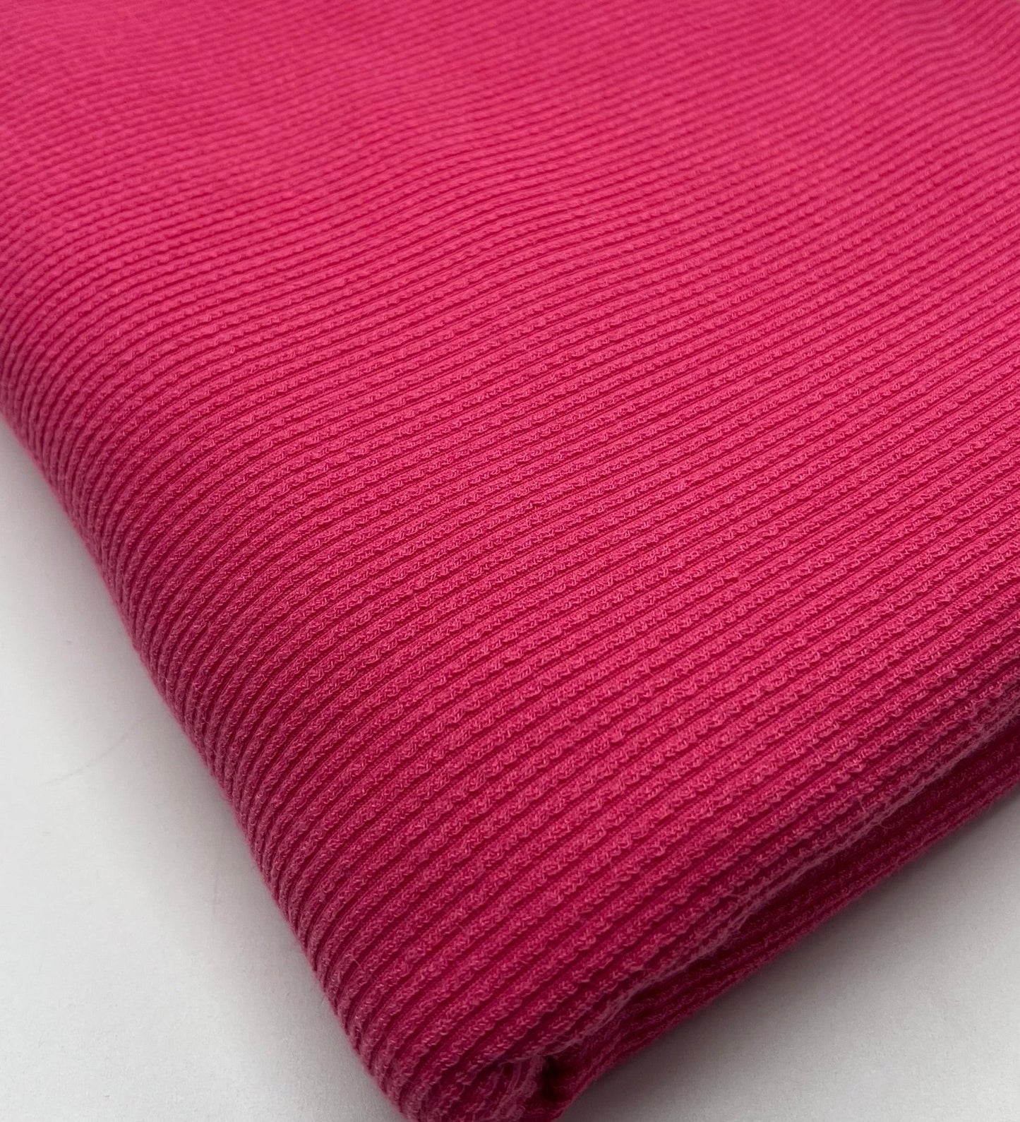 Cerise Hot Pink Crinkle Rib Stretch Fabric - T9 Fabrics