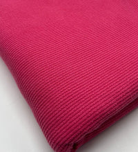 Cerise Hot Pink Crinkle Rib Stretch Fabric - T9 Fabrics