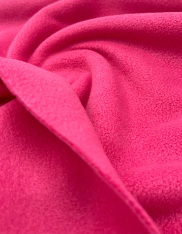 Cerise Plain Anti - Pil Polar Fleece Fabric Blanket Loungewear - T9 Fabrics