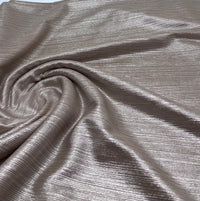 Champaign Metallic Foil Rib Fabric - T9 Fabrics