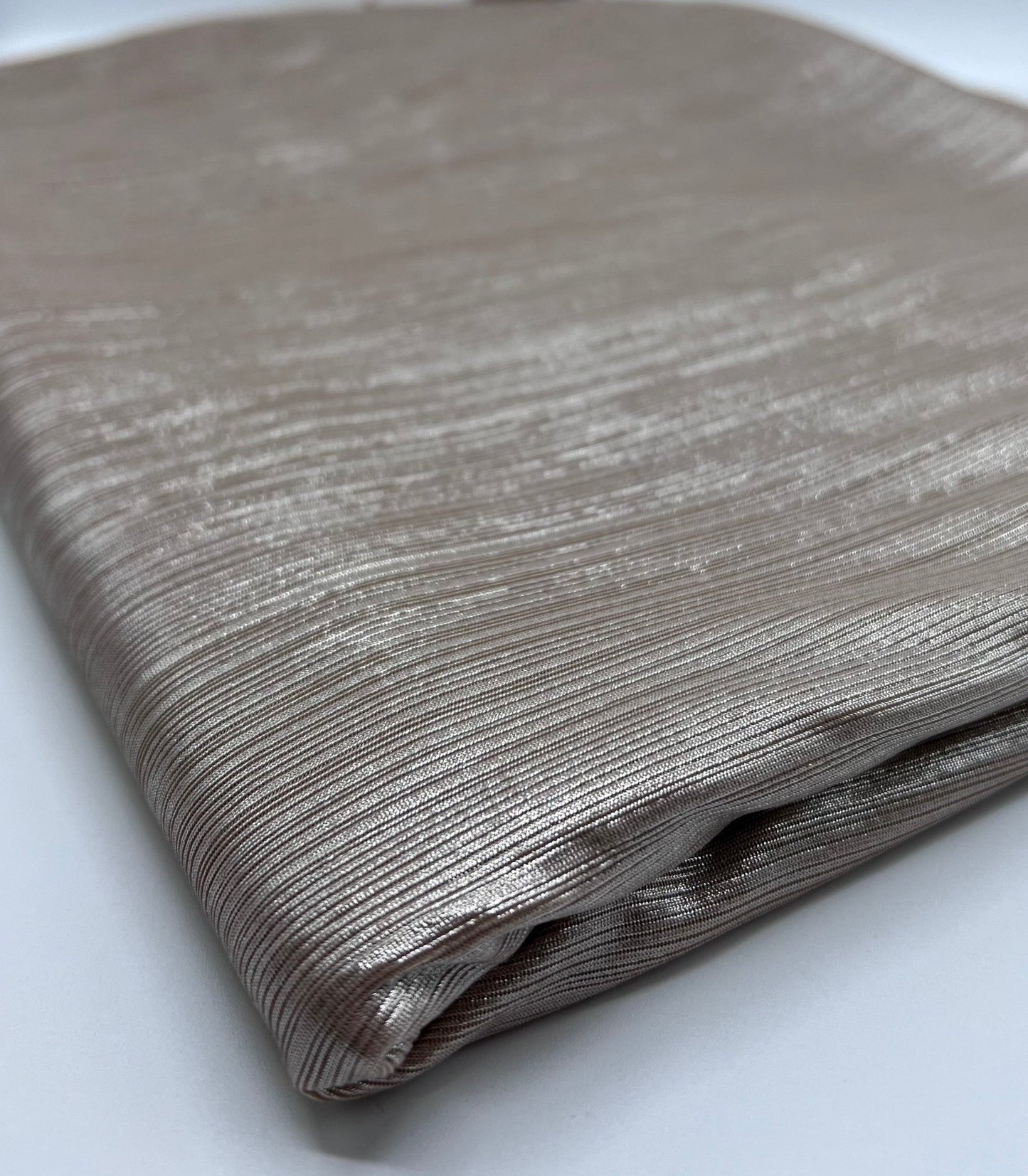 Champaign Metallic Foil Rib Fabric - T9 Fabrics