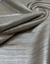 Champaign Metallic Foil Rib Fabric - T9 Fabrics