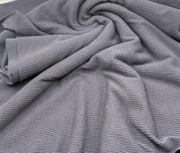 Charcoal Grey Crinkle Rib Stretch Fabric - T9 Fabrics