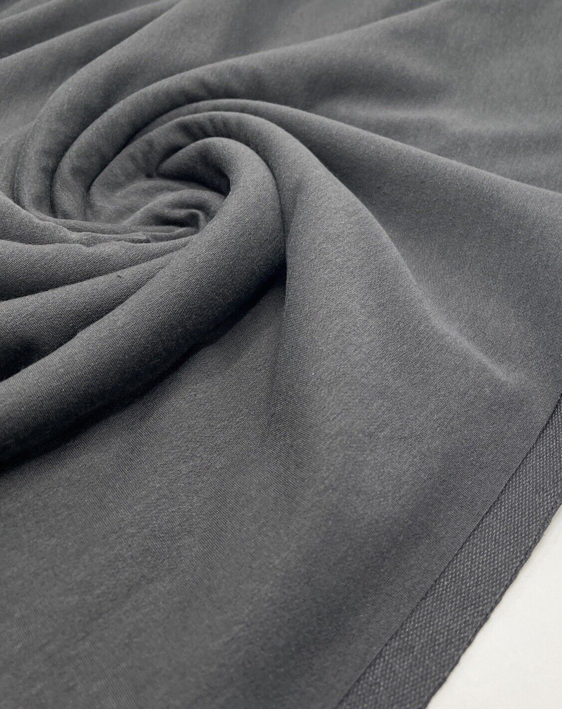 Charcoal Grey Lightweight Stretch French Terry Loopback Fabric - T9 Fabrics