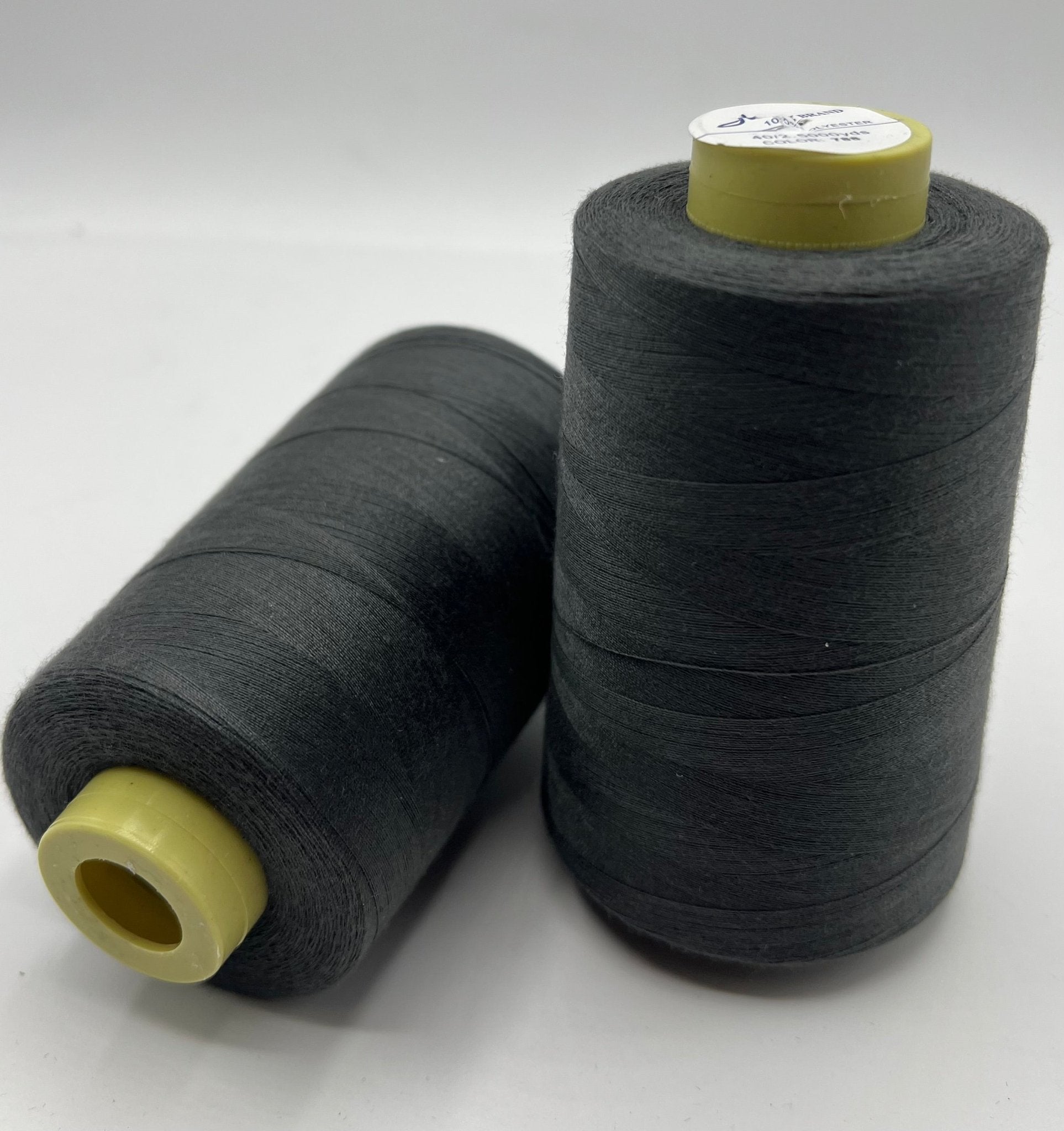 Charcoal Grey Sewing Thread Spun Polyester 120's Overlocking 5000 Yards - T9 Fabrics