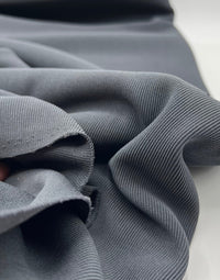 Charcoal Grey Thick Fine Rib Stretch Fabric - T9 Fabrics