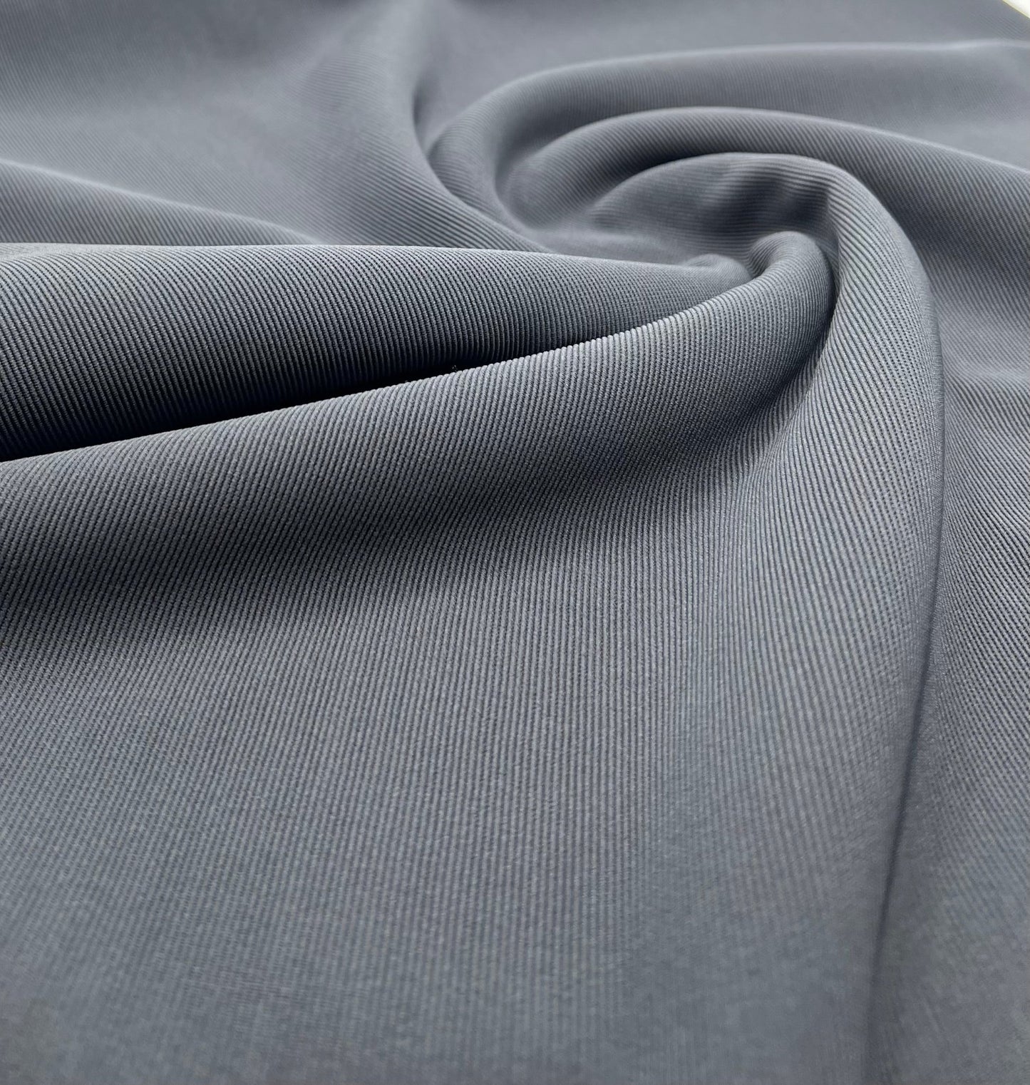 Charcoal Grey Thick Fine Rib Stretch Fabric - T9 Fabrics