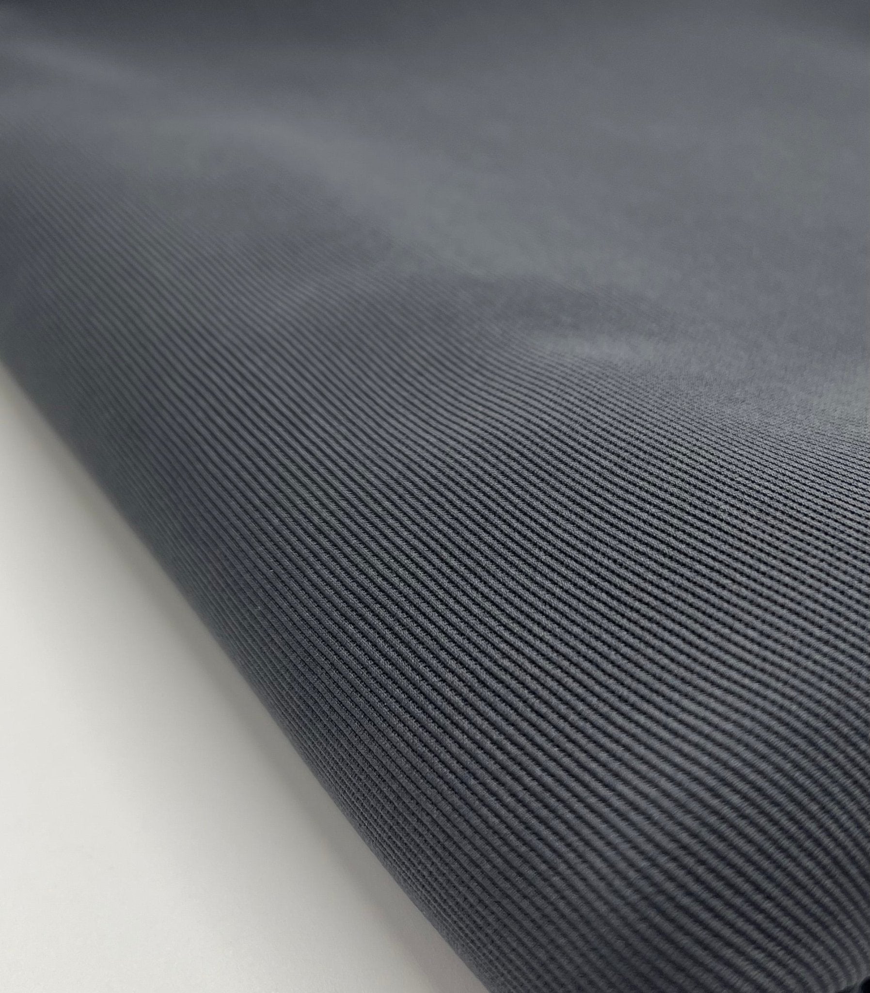 Charcoal Grey Thick Fine Rib Stretch Fabric - T9 Fabrics