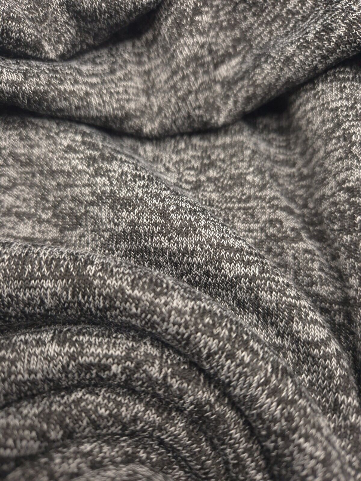 Charcoal Melange Knit Stretch Fabric - T9 Fabrics