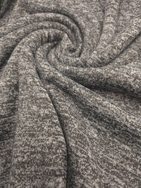 Charcoal Melange Knit Stretch Fabric - T9 Fabrics