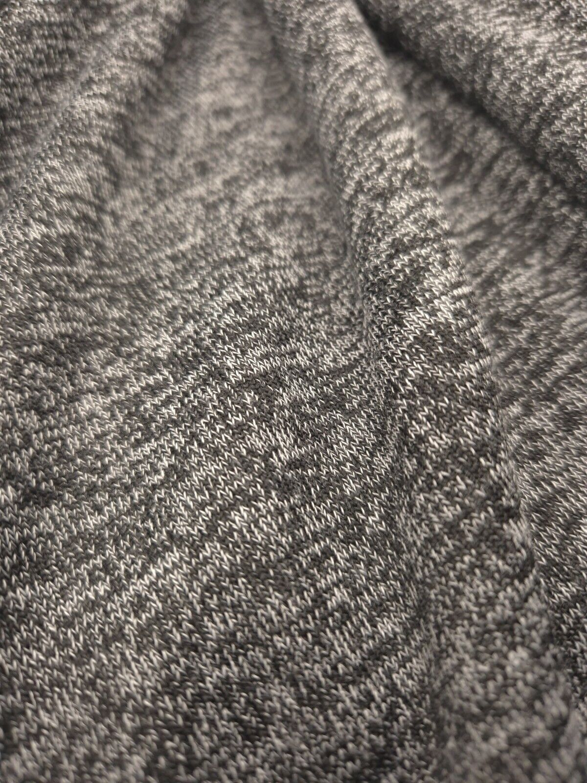 Charcoal Melange Knit Stretch Fabric - T9 Fabrics