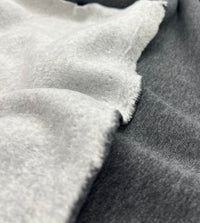 Charcoal Sweatshirting Fleece 260GSM Cotton Lycra 2 Way Stretch - T9 Fabrics