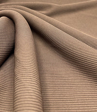 Chocolate 2X1 Fine Rib Stretch Fabric - T9 Fabrics