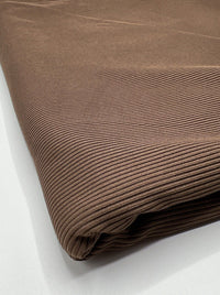 Chocolate 2X1 Fine Rib Stretch Fabric - T9 Fabrics