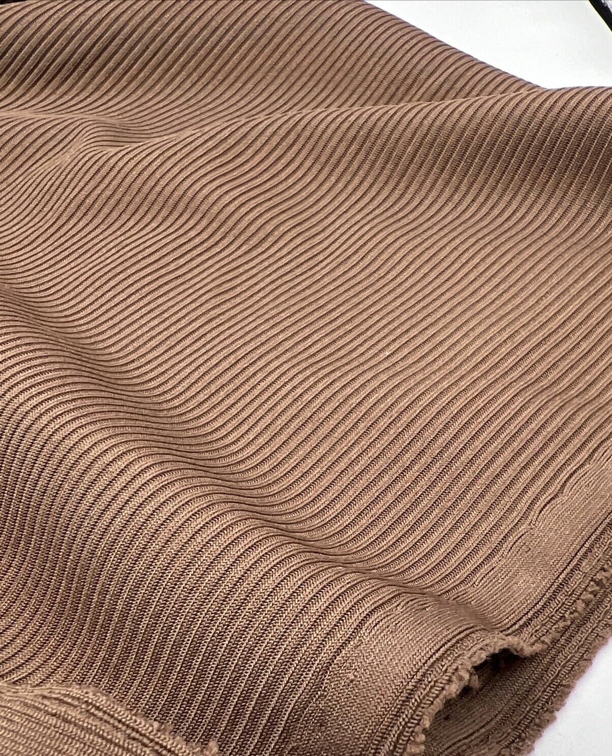 Chocolate 2X1 Fine Rib Stretch Fabric - T9 Fabrics