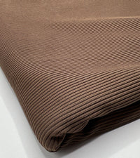 Chocolate 2X1 Fine Rib Stretch Fabric - T9 Fabrics