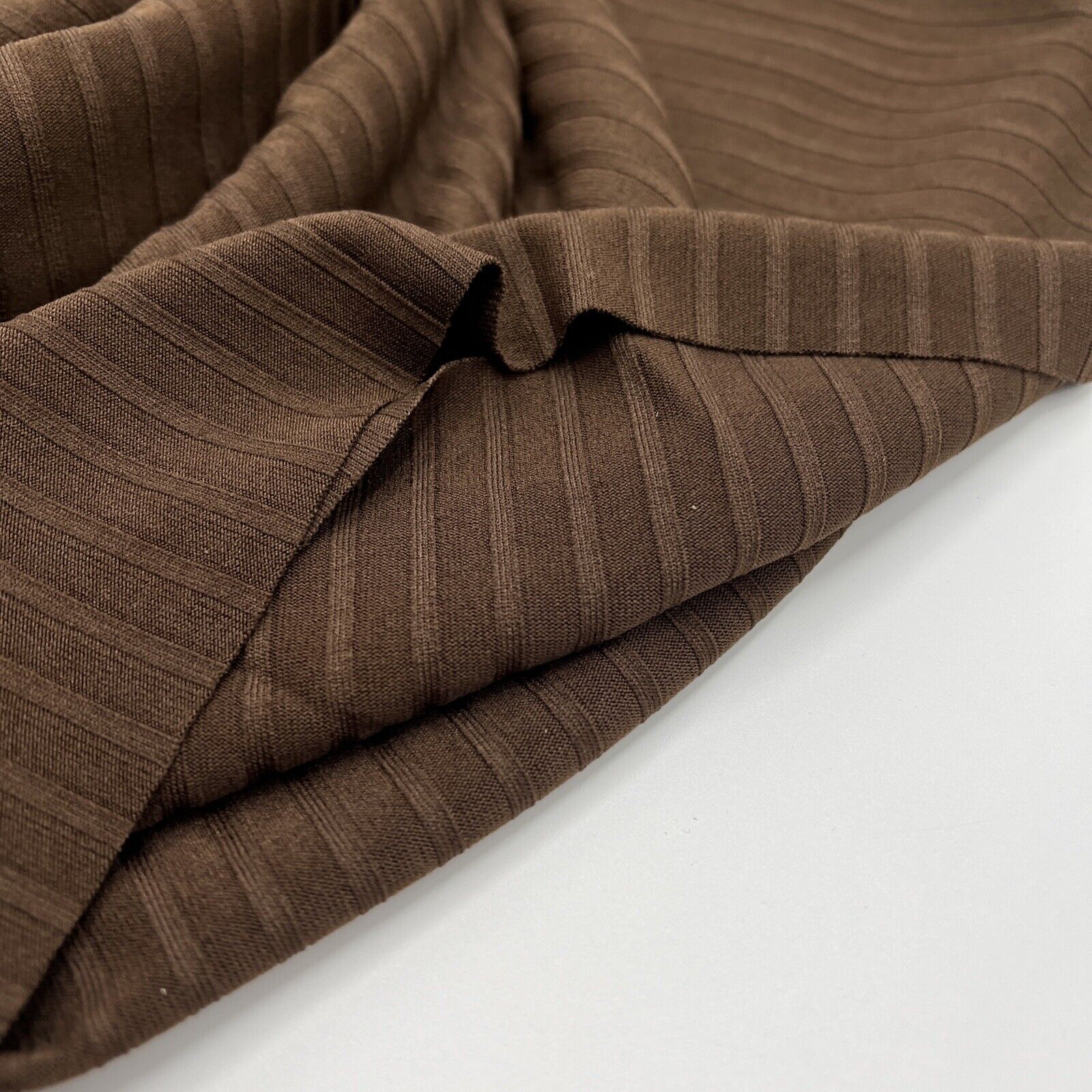 Chocolate 8x4 Wide Rib Stretch Fabric - T9 Fabrics