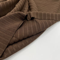 Chocolate 8x4 Wide Rib Stretch Fabric - T9 Fabrics