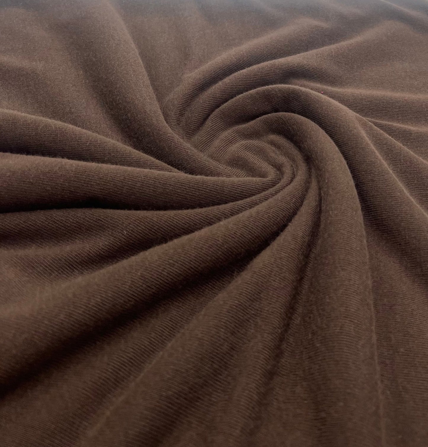 Chocolate Brown Lightweight Melange Knit Stretch Fabric - T9 Fabrics