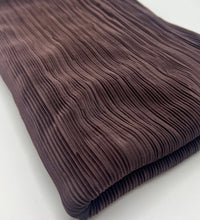 Chocolate Brown Plisse Pleated 2 Way Stretch Fabric - T9 Fabrics