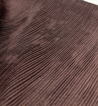 Chocolate Brown Stripe Ripple Textured 4 Way Stretch Fabric - T9 Fabrics