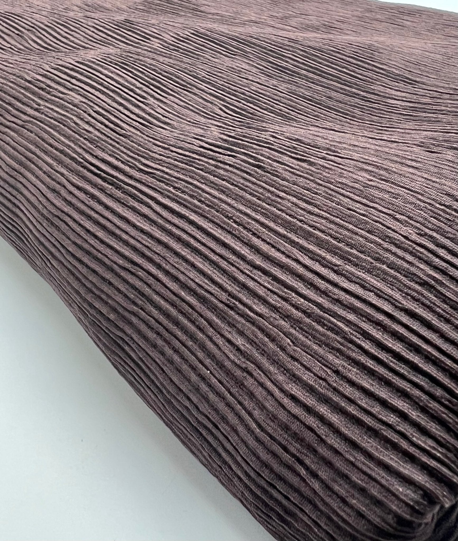 Chocolate Brown Stripe Ripple Textured 4 Way Stretch Fabric - T9 Fabrics