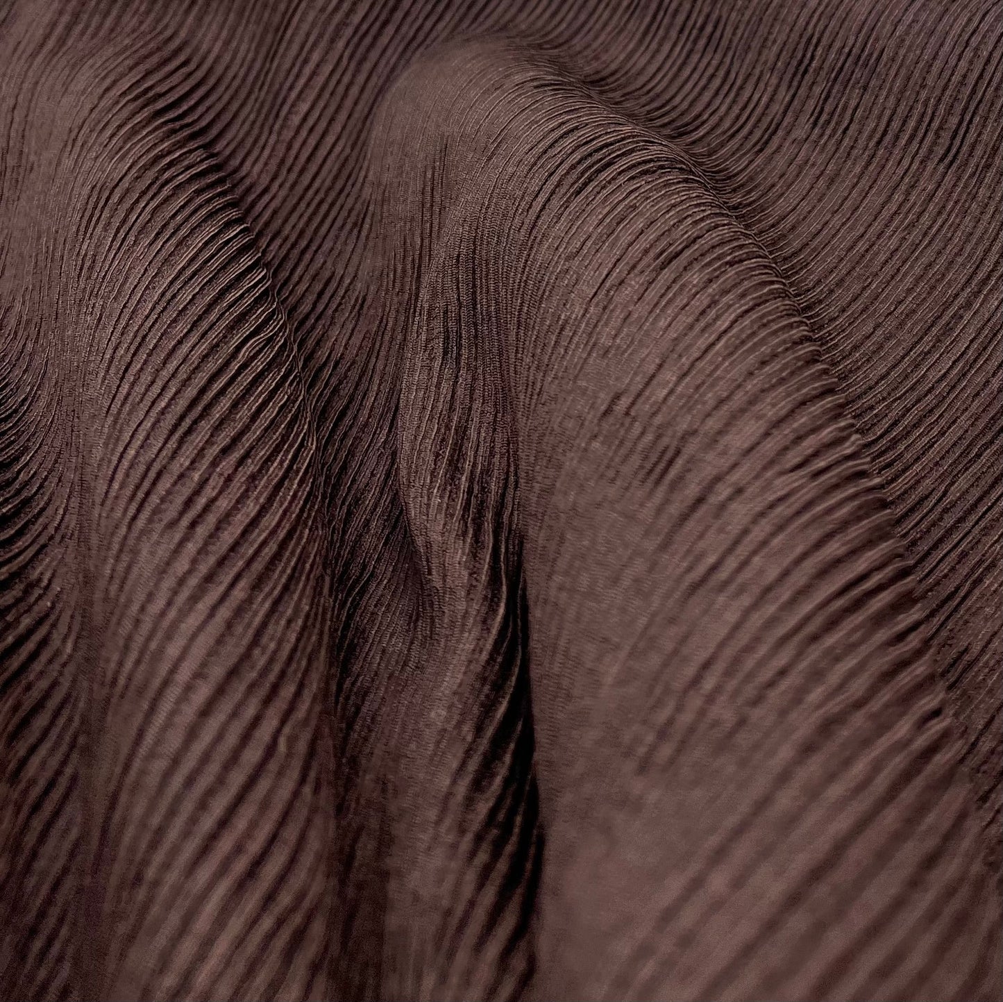 Chocolate Brown Stripe Ripple Textured 4 Way Stretch Fabric - T9 Fabrics