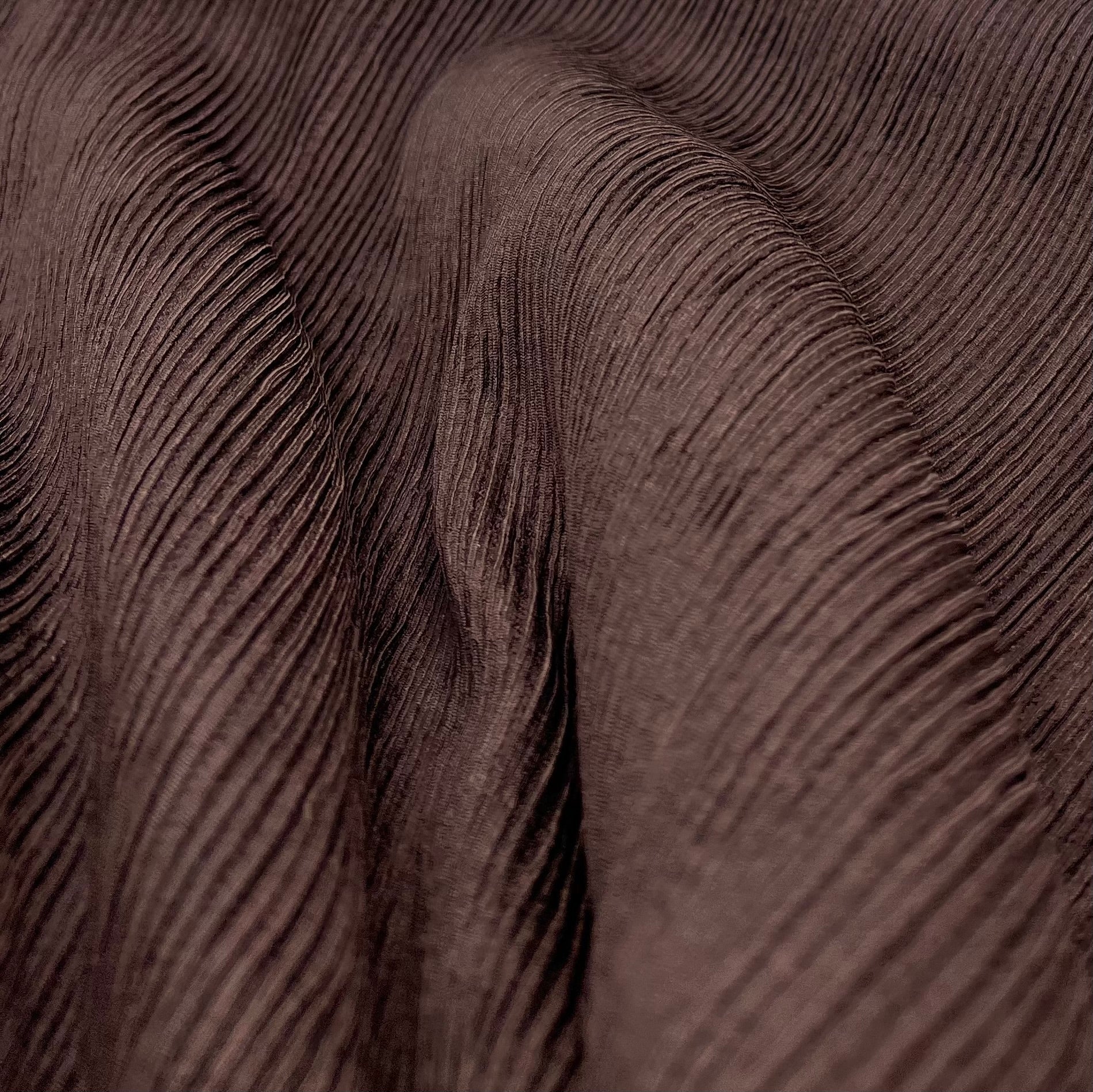 Chocolate Brown Stripe Ripple Textured 4 Way Stretch Fabric - T9 Fabrics