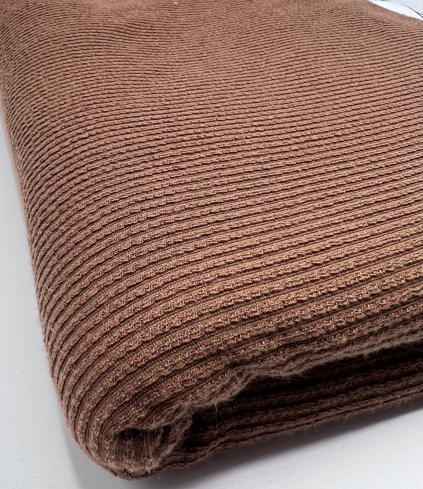 Chocolate Crinkle Rib Stretch Fabric - T9 Fabrics