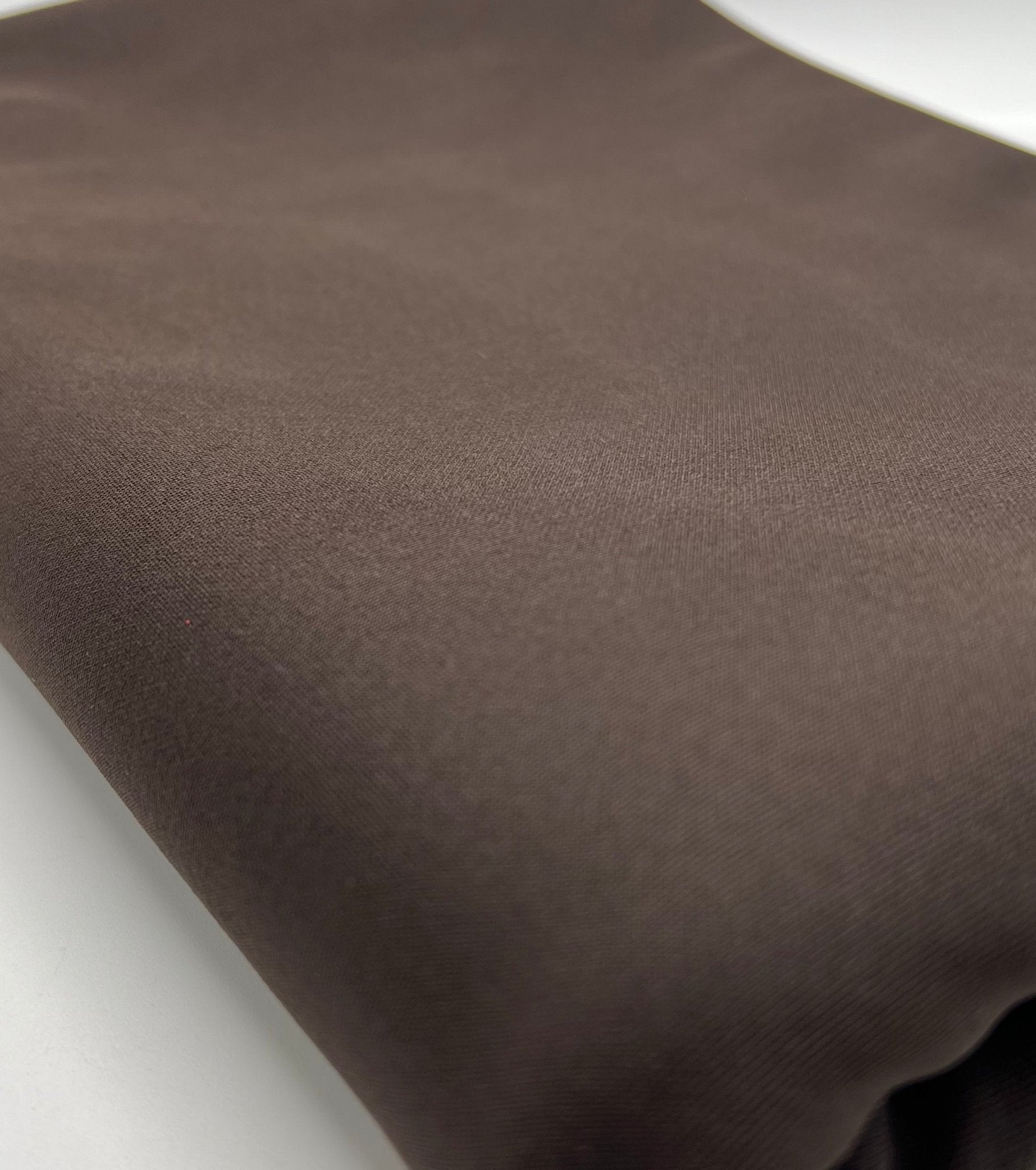 Chocolate Plain Scuba 2 Way Stretch Jersey Fabric - T9 Fabrics