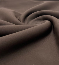Chocolate Plain Scuba 2 Way Stretch Jersey Fabric - T9 Fabrics