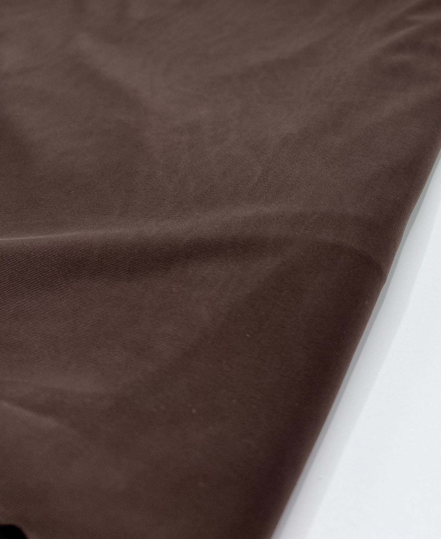 Chocolate Plain Soft Touch Stretch Fabric - T9 Fabrics