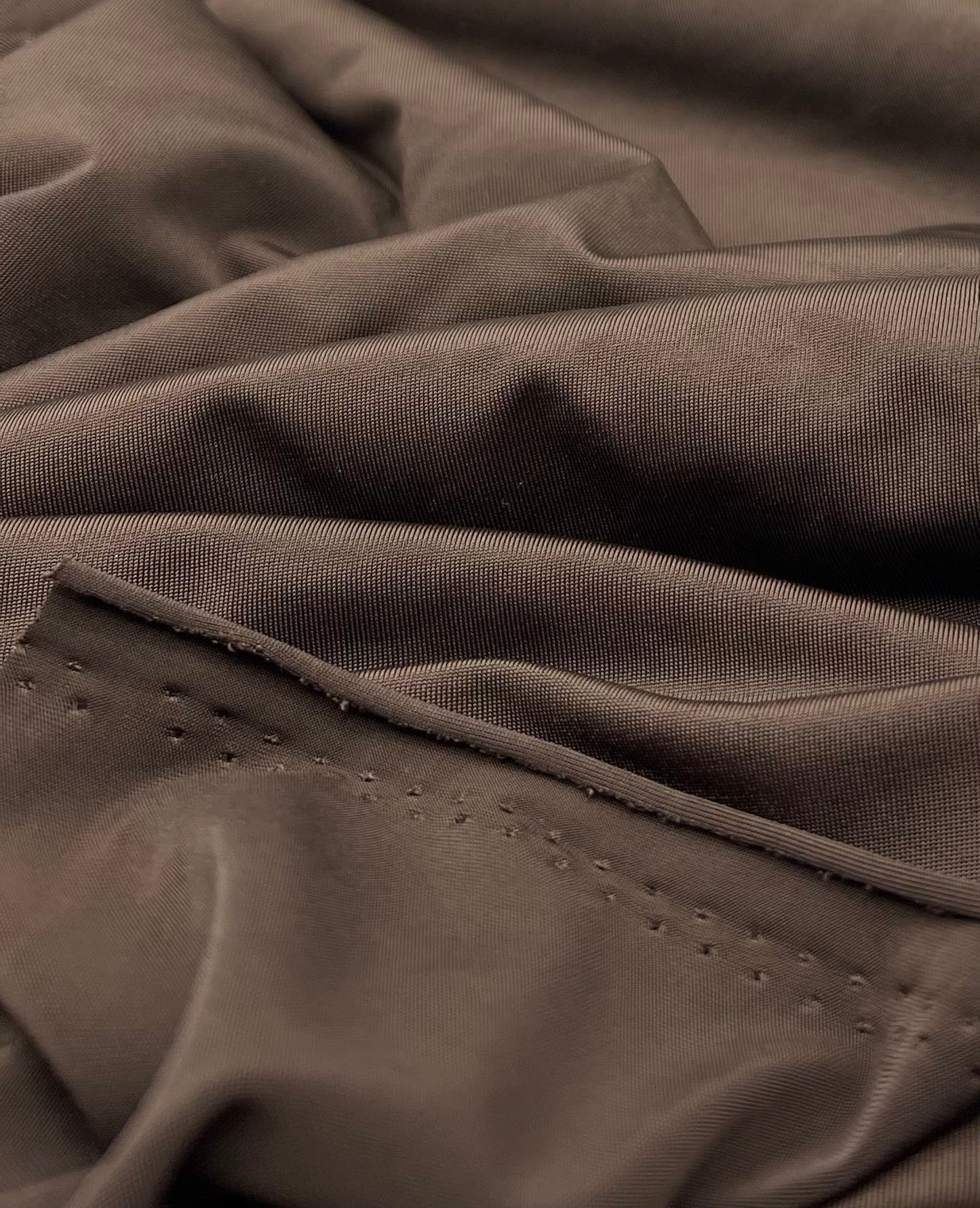 Chocolate Plain Soft Touch Stretch Fabric - T9 Fabrics