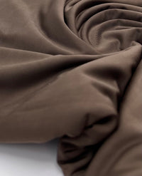 Chocolate Plain Soft Touch Stretch Fabric - T9 Fabrics