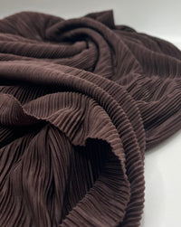 Chocolate Plisse Stretch Fabric - T9 Fabrics