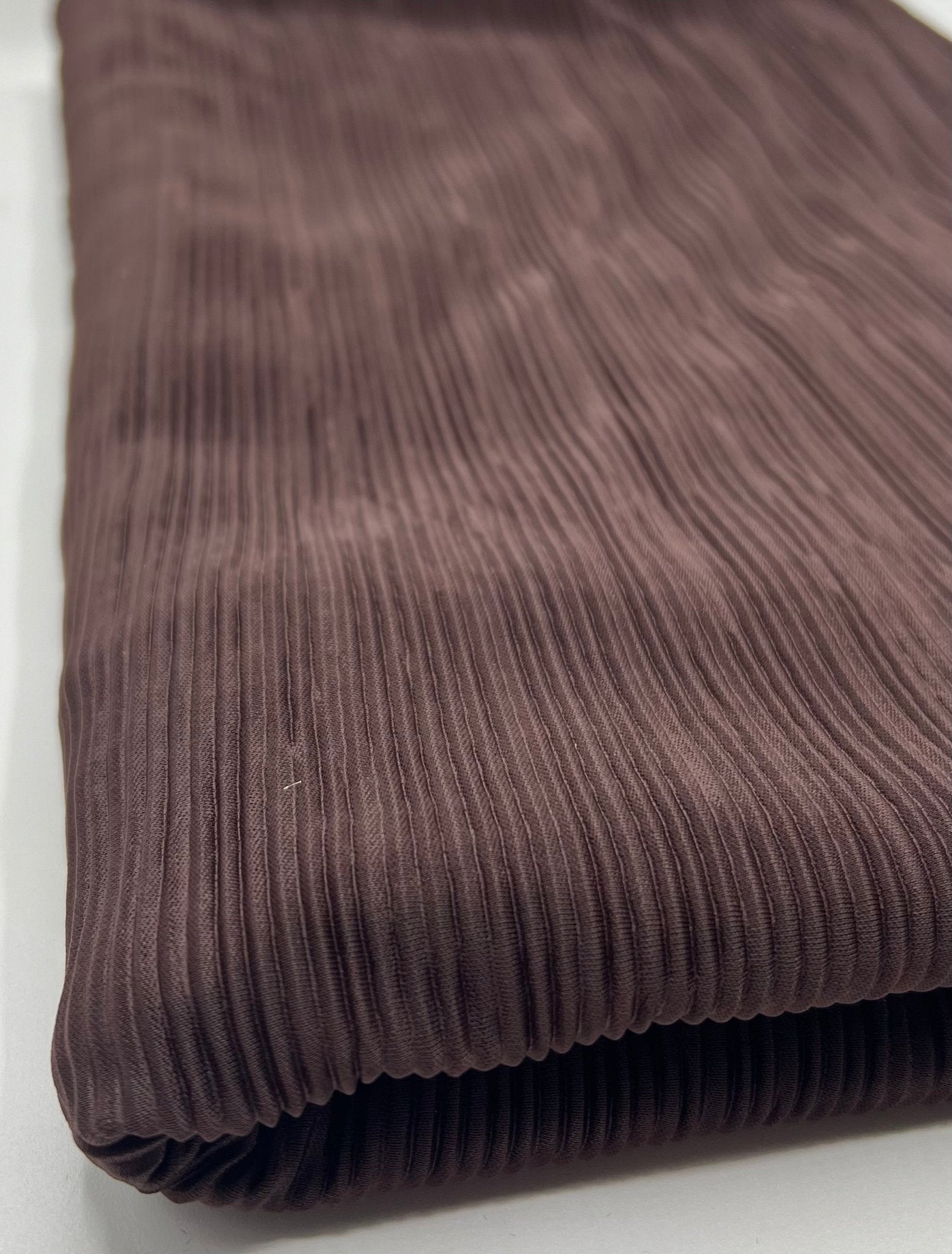 Chocolate Plisse Stretch Fabric - T9 Fabrics