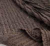 Chocolate Ruffle Knitted Fabric - T9 Fabrics