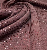 Chocolate Sequin Stretch Fabric - T9 Fabrics