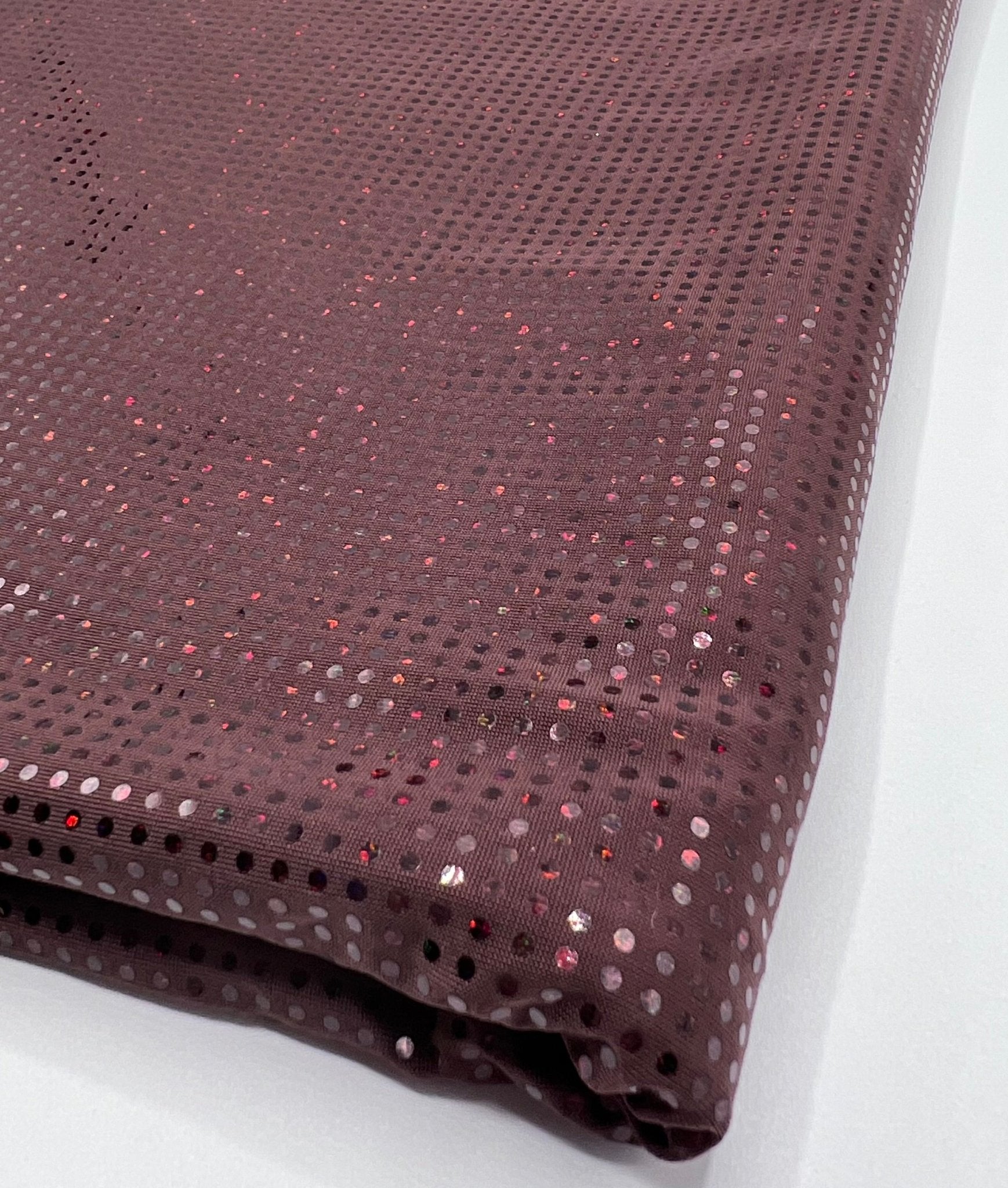 Chocolate Sequin Stretch Fabric - T9 Fabrics