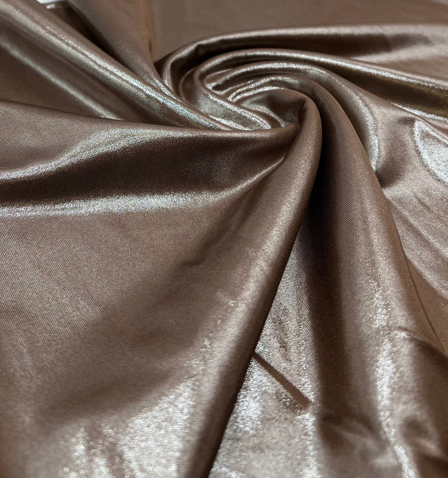 Chocolate Shiny Foil Swimwear / Sportswear Fabric - T9 Fabrics