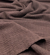 Chocolate Textured Santiago 2 Way Stretch Fabric - T9 Fabrics