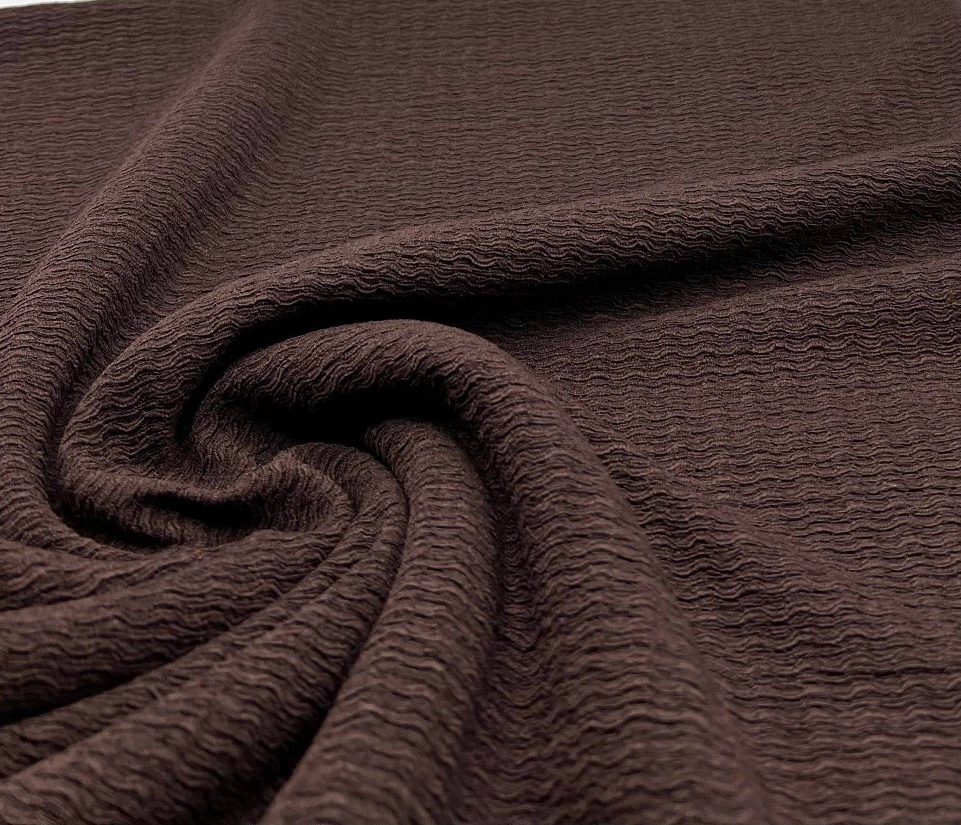 Chocolate Textured Santiago 2 Way Stretch Fabric - T9 Fabrics