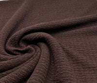 Chocolate Textured Santiago 2 Way Stretch Fabric - T9 Fabrics