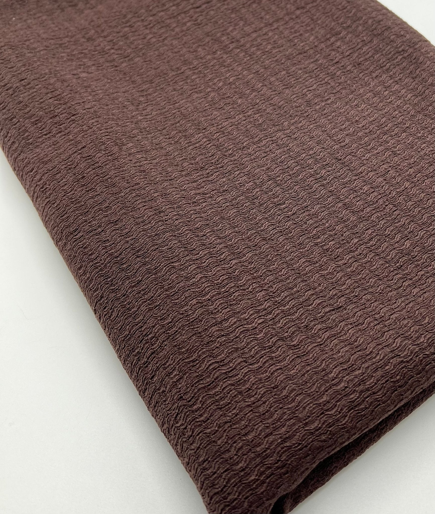 Chocolate Textured Santiago 2 Way Stretch Fabric - T9 Fabrics